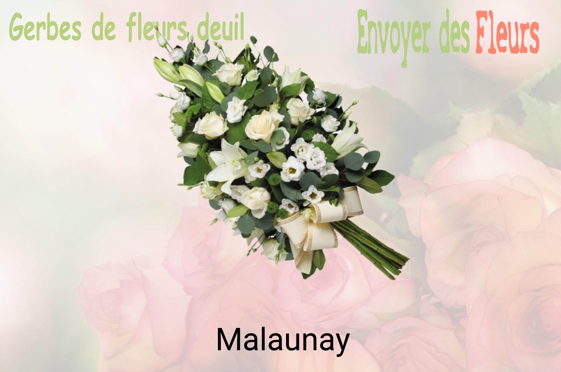 Gerbe de fleurs de deuil livrée à Malaunay